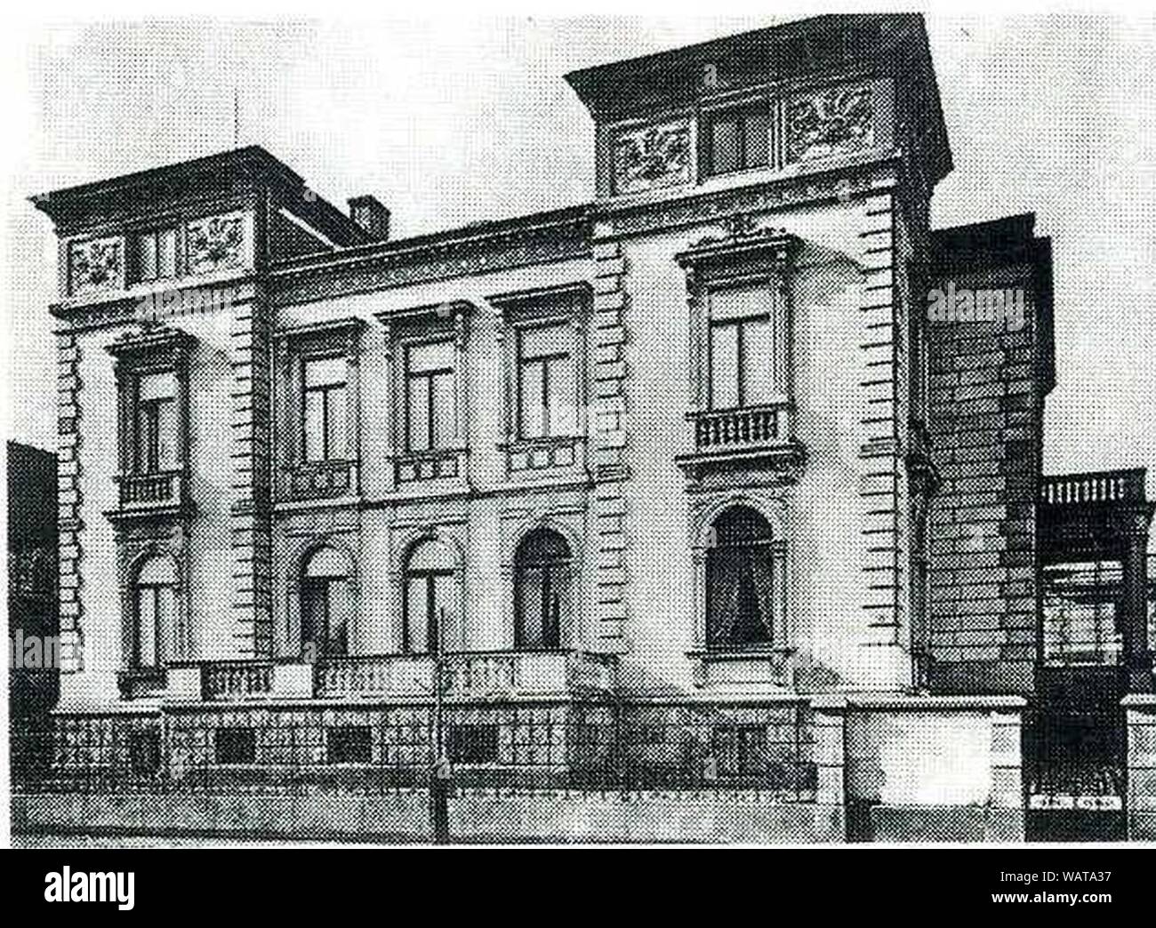 Dresden Haus Wiener Straße 44 (neue Nr. 2). Um Aufnahme 1875 (zerstört). Foto Stock