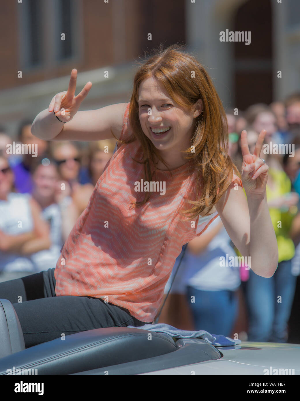 Maggio 2013, l'Ufficio venne Scranton,Pa. Dopo il finale è stato girato (prima della messa in onda).molta emozione tra il cast che potrebbe essere stata l'ultima volta insieme Foto Stock