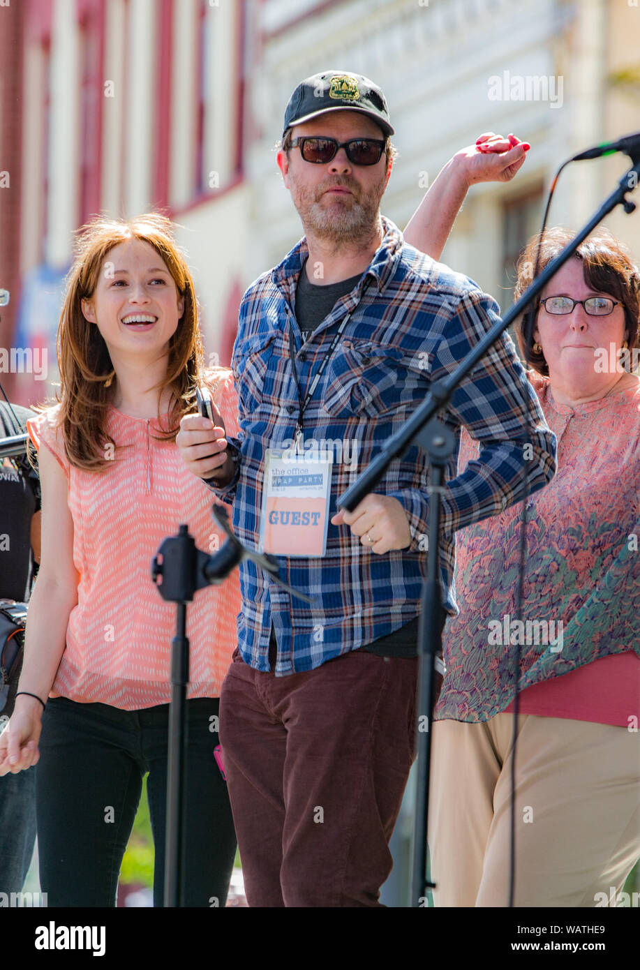 Maggio 2013, l'Ufficio venne Scranton,Pa. Dopo il finale è stato girato (prima della messa in onda).molta emozione tra il cast che potrebbe essere stata l'ultima volta insieme Foto Stock