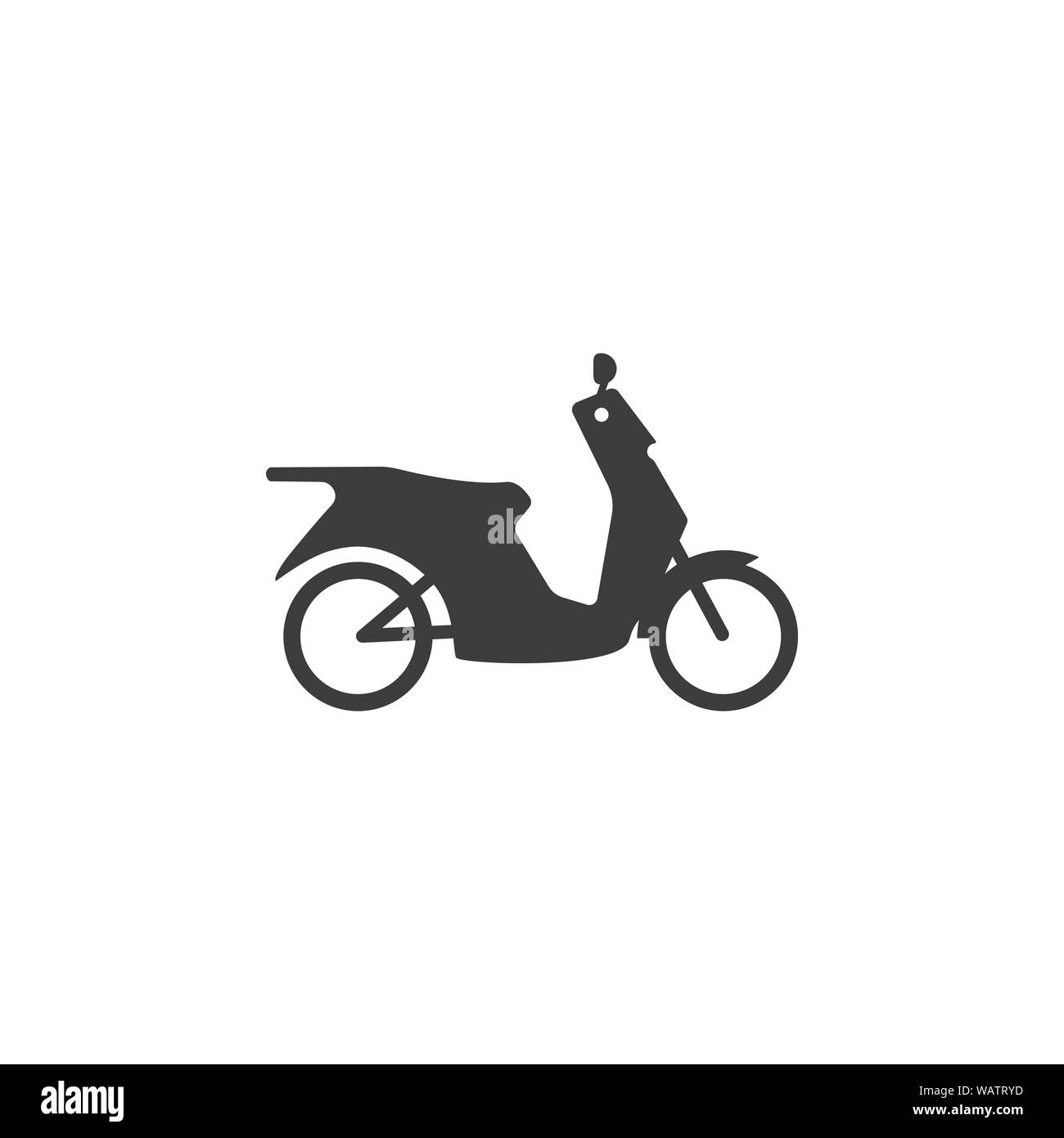 Moto, trasporto icona illustrazione vettoriale, design piatto. Illustrazione Vettoriale