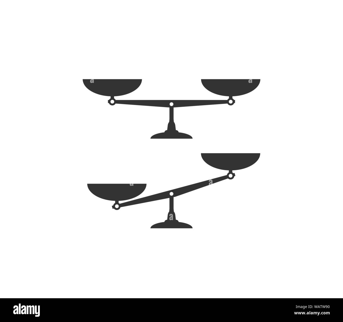 Bilancia icona. Illustrazione Vettoriale, design piatto. Illustrazione Vettoriale