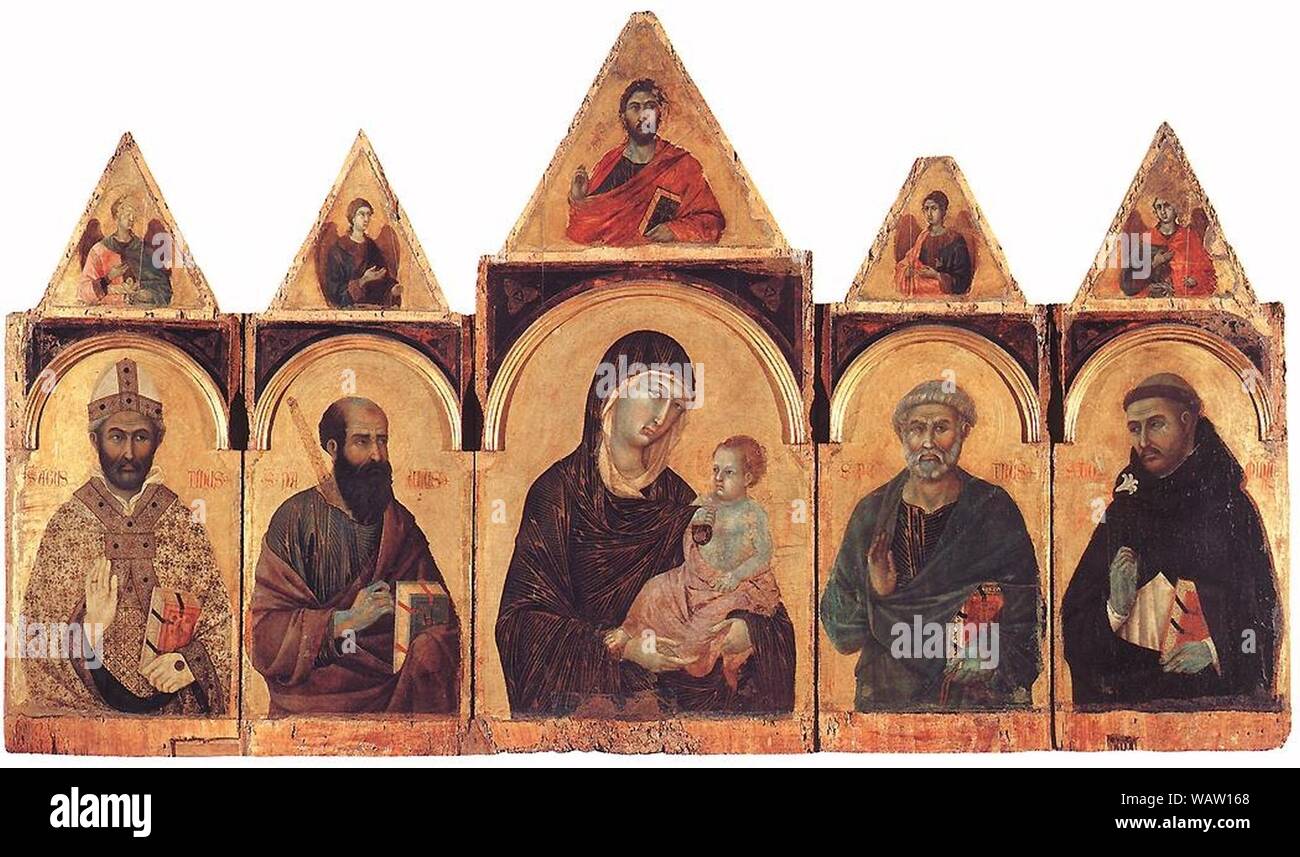Duccio di Buoninsegna - Polittico n. 28 - Foto Stock