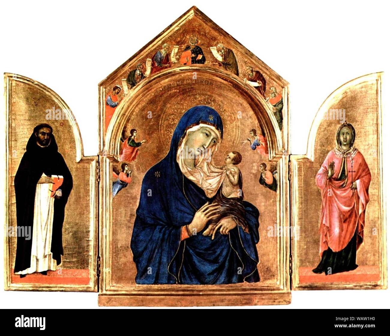 Duccio trittico NatGalLon. Foto Stock