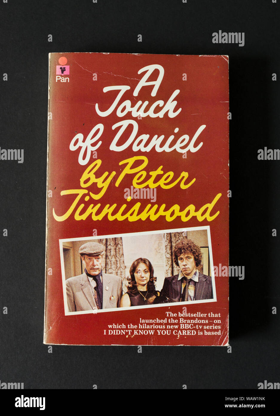 Un tocco di Daniel, il primo di una serie di romanzi a fumetti con la famiglia di Brandon, da Peter Tinniswood; Pan paperback 1975 Foto Stock
