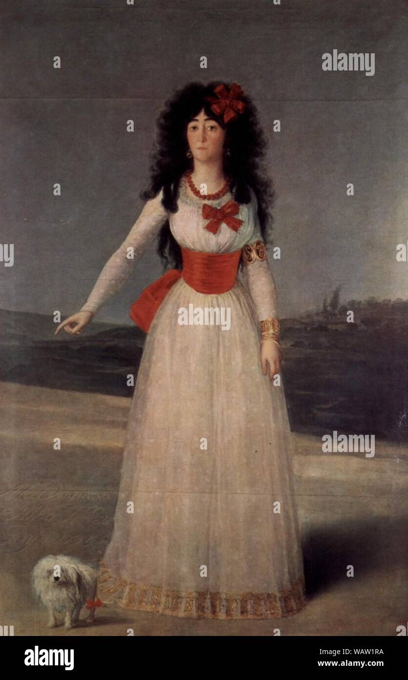 La duchessa di Alba o del bianco Duchessa di Goya. Foto Stock