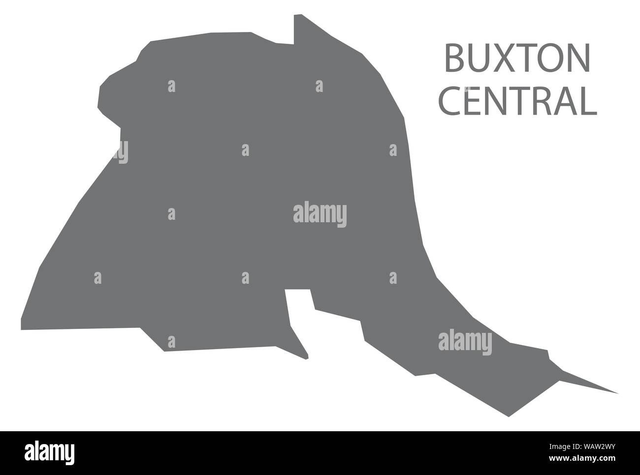 Buxton grigio centrale ward mappa di High Peak District in East Midlands England Regno Unito Illustrazione Vettoriale