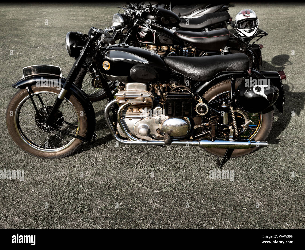 Classic & Chips Classic car show di Minnis Bay Kent Foto Stock