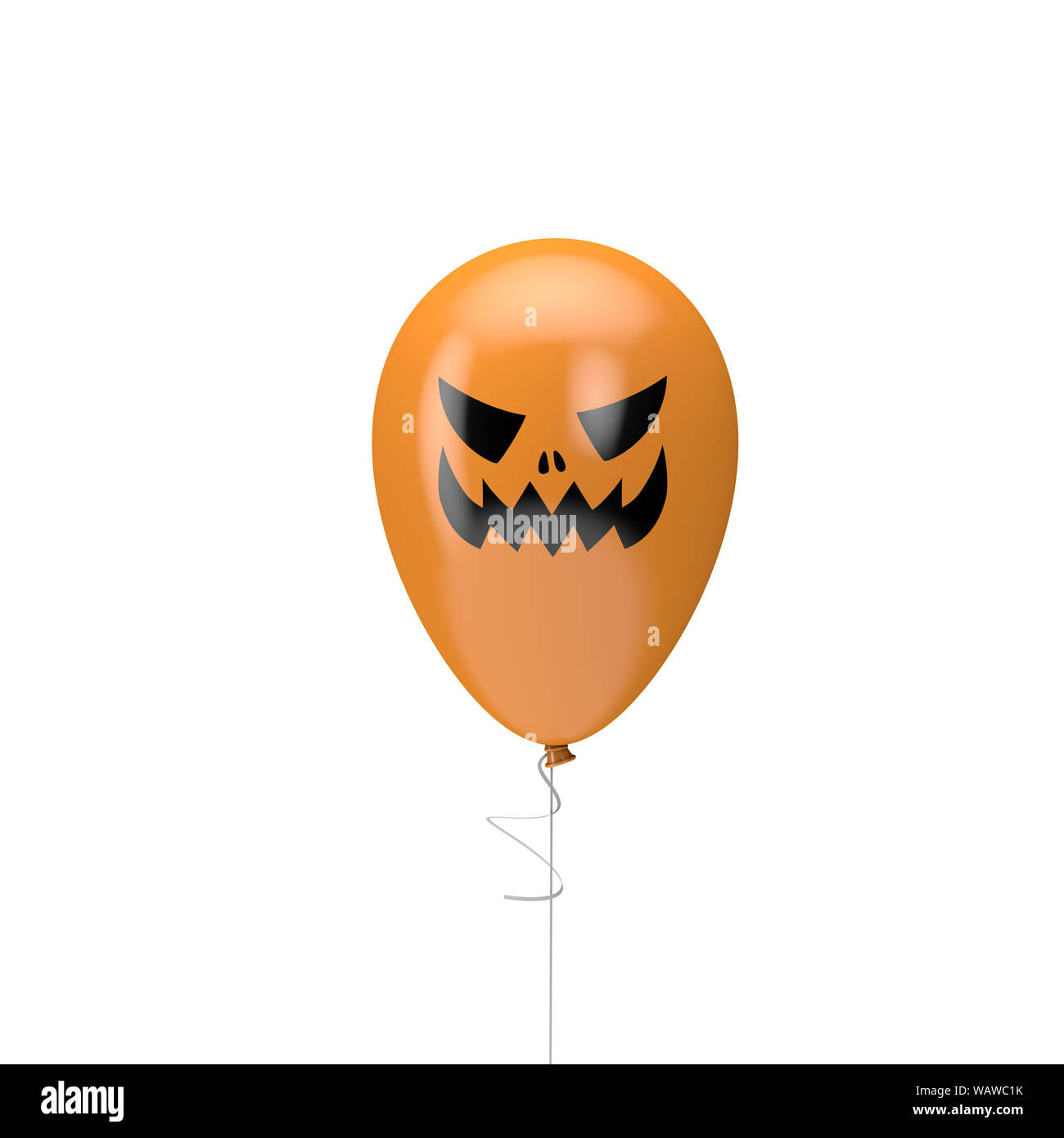 Halloween con palloncino spooky faccia. Happy halloween decotation. 3D Render Foto Stock
