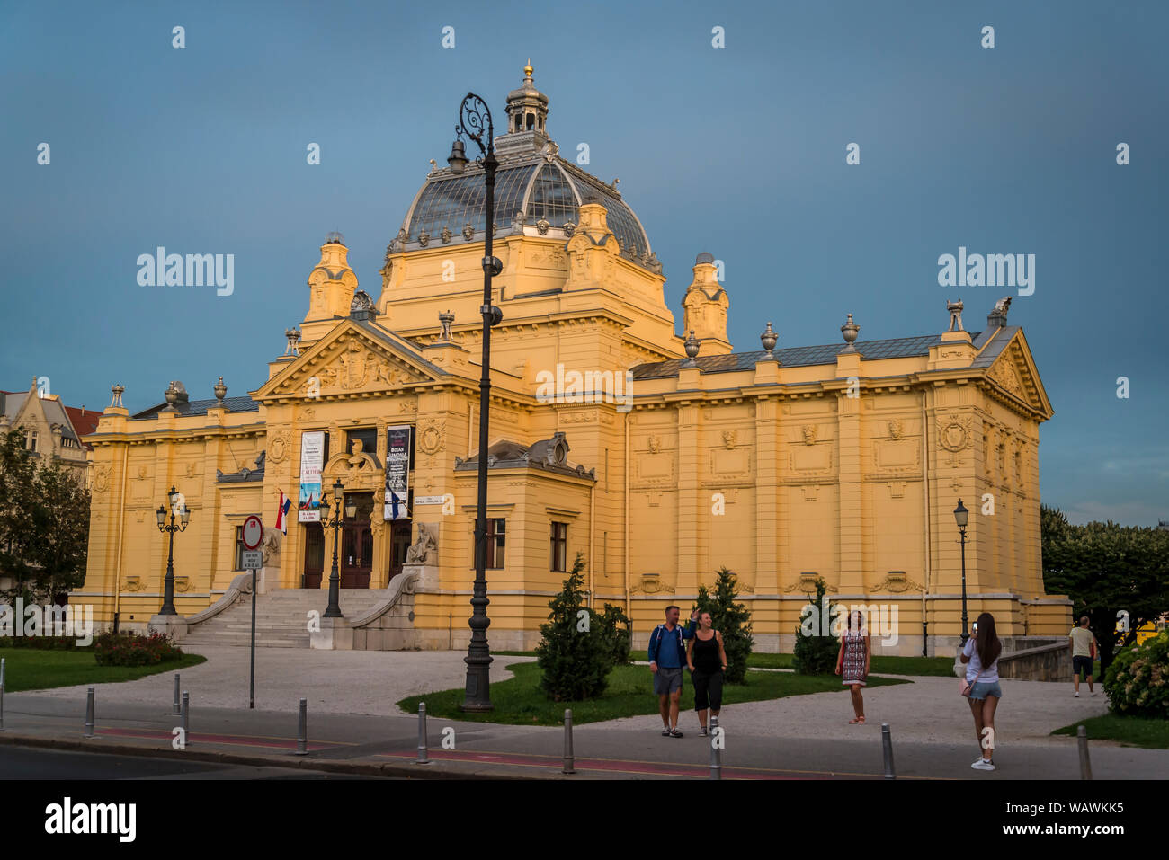 Padiglione di Arte è il più antico costruito allo scopo, galleria d'arte a Zagabria, costruito alla fine del XIX secolo, Zagabria, Croazia Foto Stock