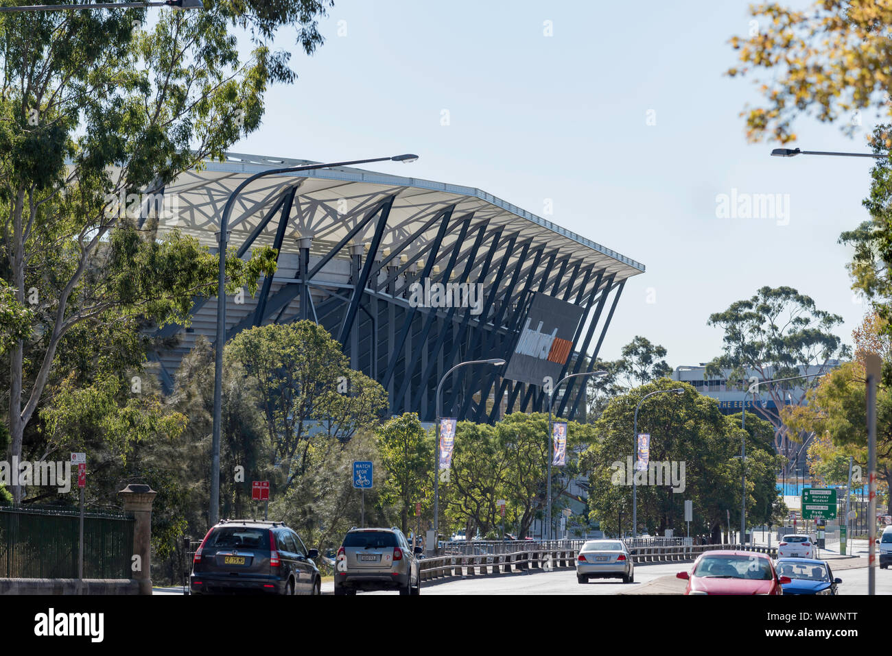 Aperto nel mese di aprile 2019 la nuova Western Sydney Stadium è un sedile 30.000 multi-purpose stadio rettangolare a Parramatta Foto Stock