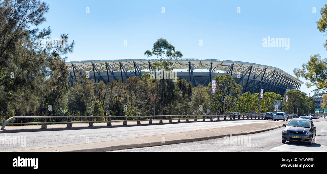 Aperto nel mese di aprile 2019 la nuova Western Sydney Stadium è un sedile 30.000 multi-purpose stadio rettangolare a Parramatta Foto Stock