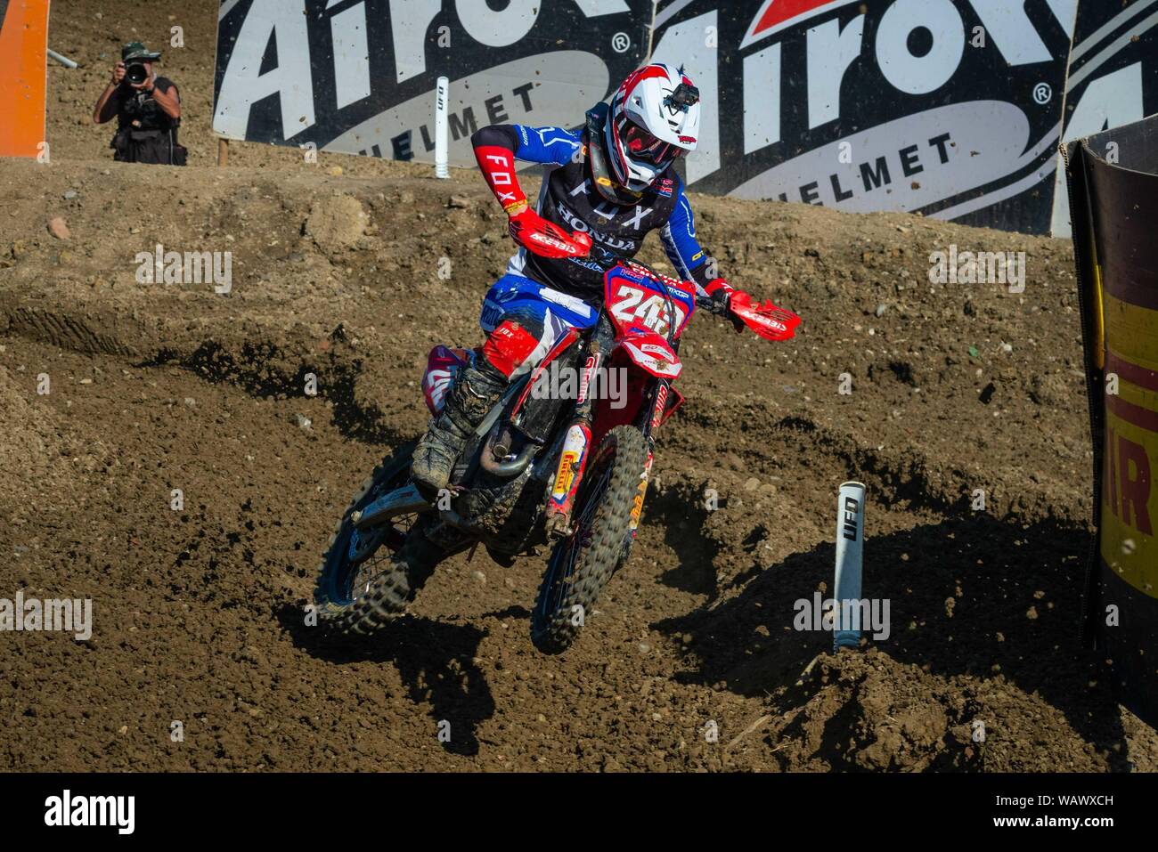 Imola, Italia, 18 Ago 2019, 243- Gajser Tim - Honda durante la MXGP dell Italia Motori Motocross - Credito: LPS/Andrea Pagin/Alamy Live News Foto Stock