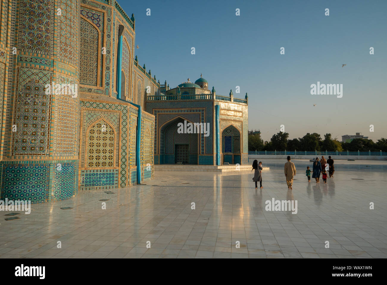 La Moschea Blu a Mazar-e Sharif, Afghanistan (Santuario di Hazrat Ali) Foto Stock