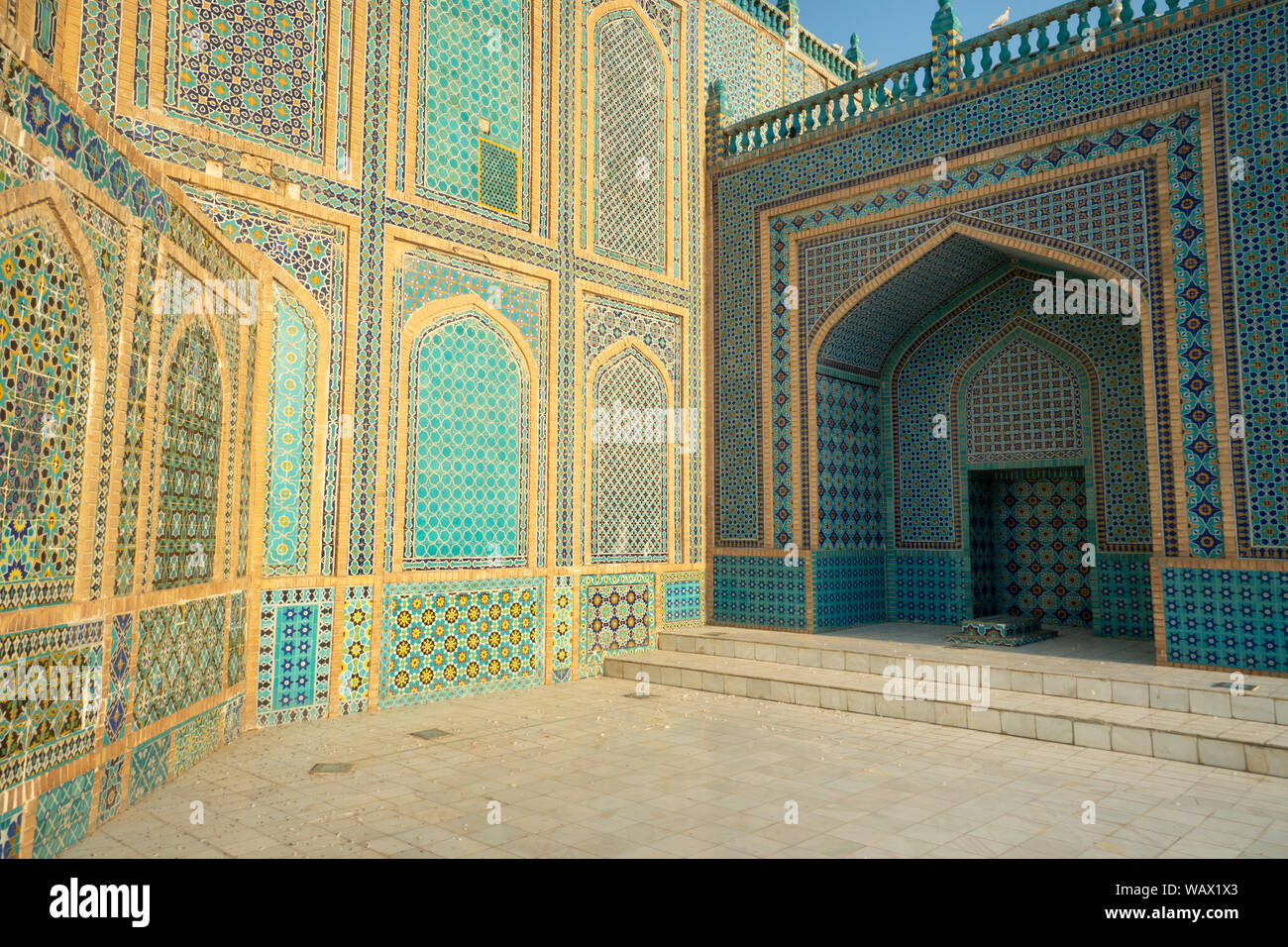 La Moschea Blu a Mazar-e Sharif, Afghanistan (Santuario di Hazrat Ali) Foto Stock