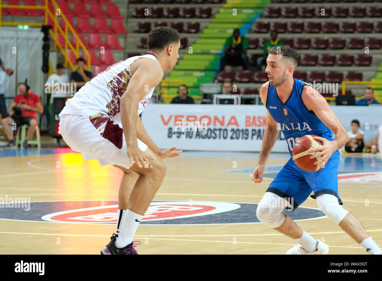 AMEDEO DELLA VALLE durante il Verona Basket Cup - Italia vs Venezuela, Verona, Italia, 10 Ago 2019, Basket Nazionale Italiana di basket Foto Stock