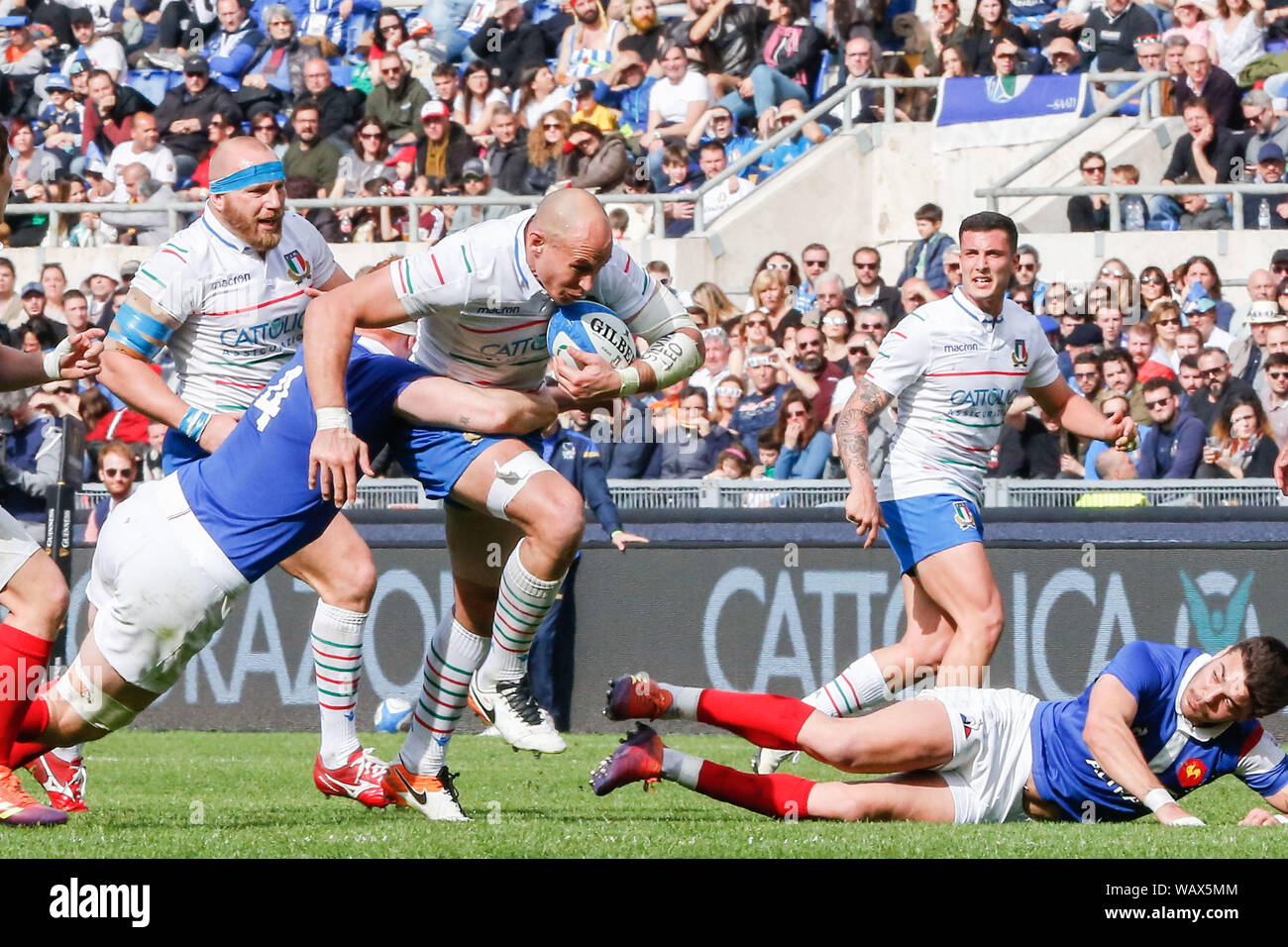 Sergio Parisse Italia Roma 16-03-2019 Stadio Olimpico Rugby sei Nazioni  Torneo 2019 Italia - Francia Foto Antonietta Baldassarre / Insiffoto/Sipa  STATI UNITI Foto stock - Alamy