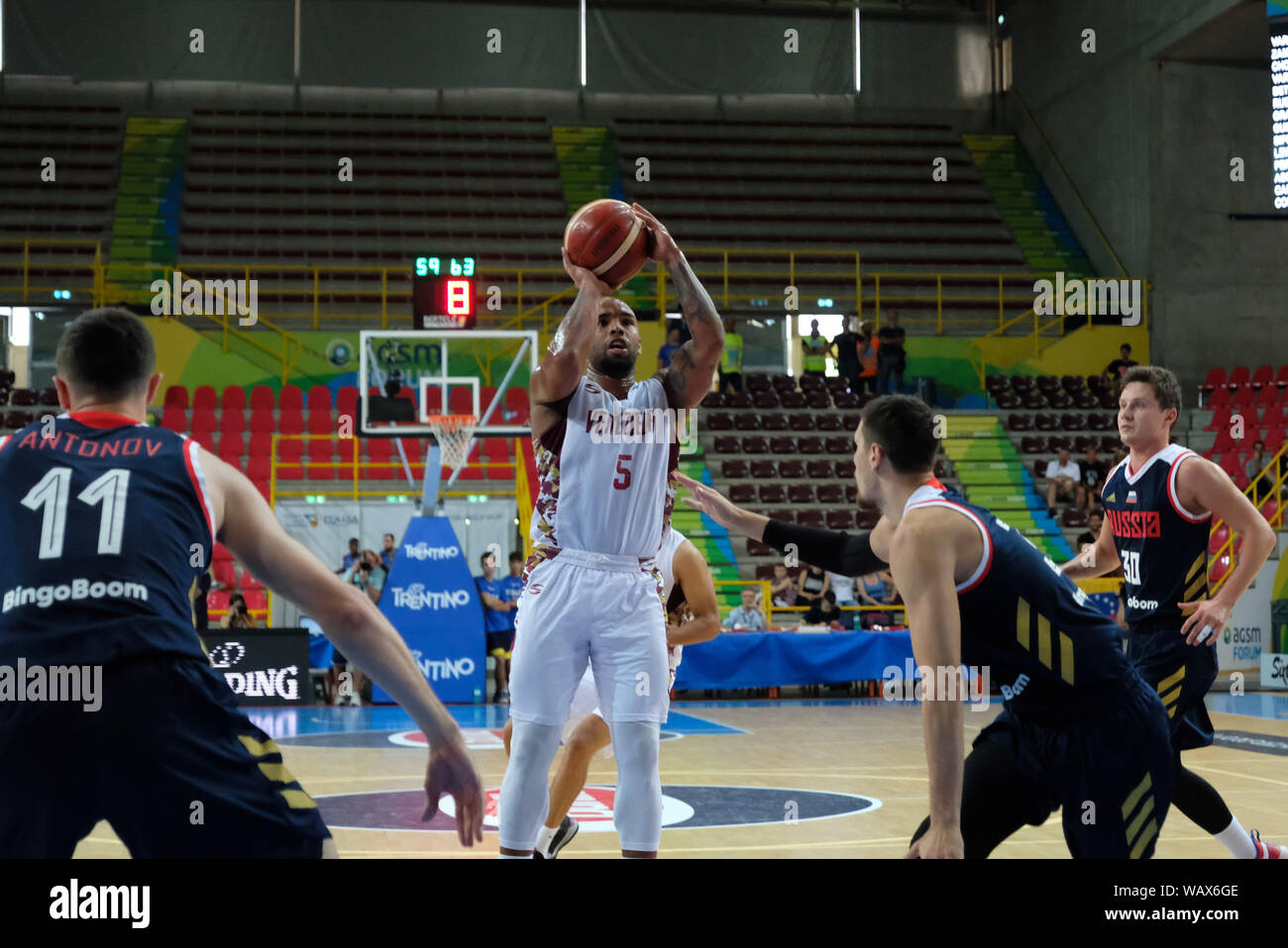 Gregorio VARGAS durante il Verona Basket Cup - Russia vs Venezuela, Verona, Italia, 08 Ago 2019, cestello cestello Internazionali Foto Stock