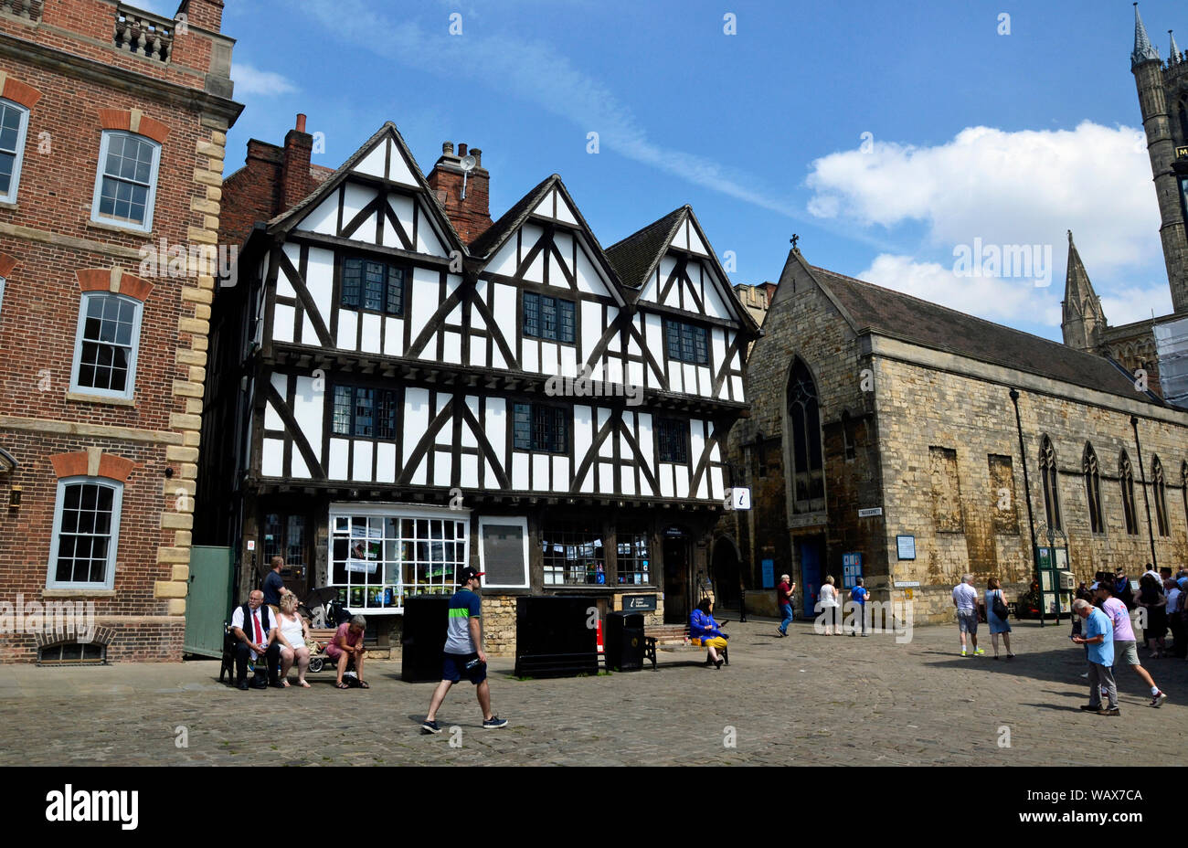 Lincoln Visitor Information Centre, Castle Hill, Lincoln, Lincolnshire, Regno Unito Foto Stock