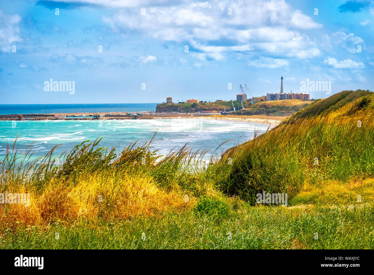 Sole estivo luce seascape nel vasto - regione Abruzzo - Chieti provincia - Italia Foto Stock
