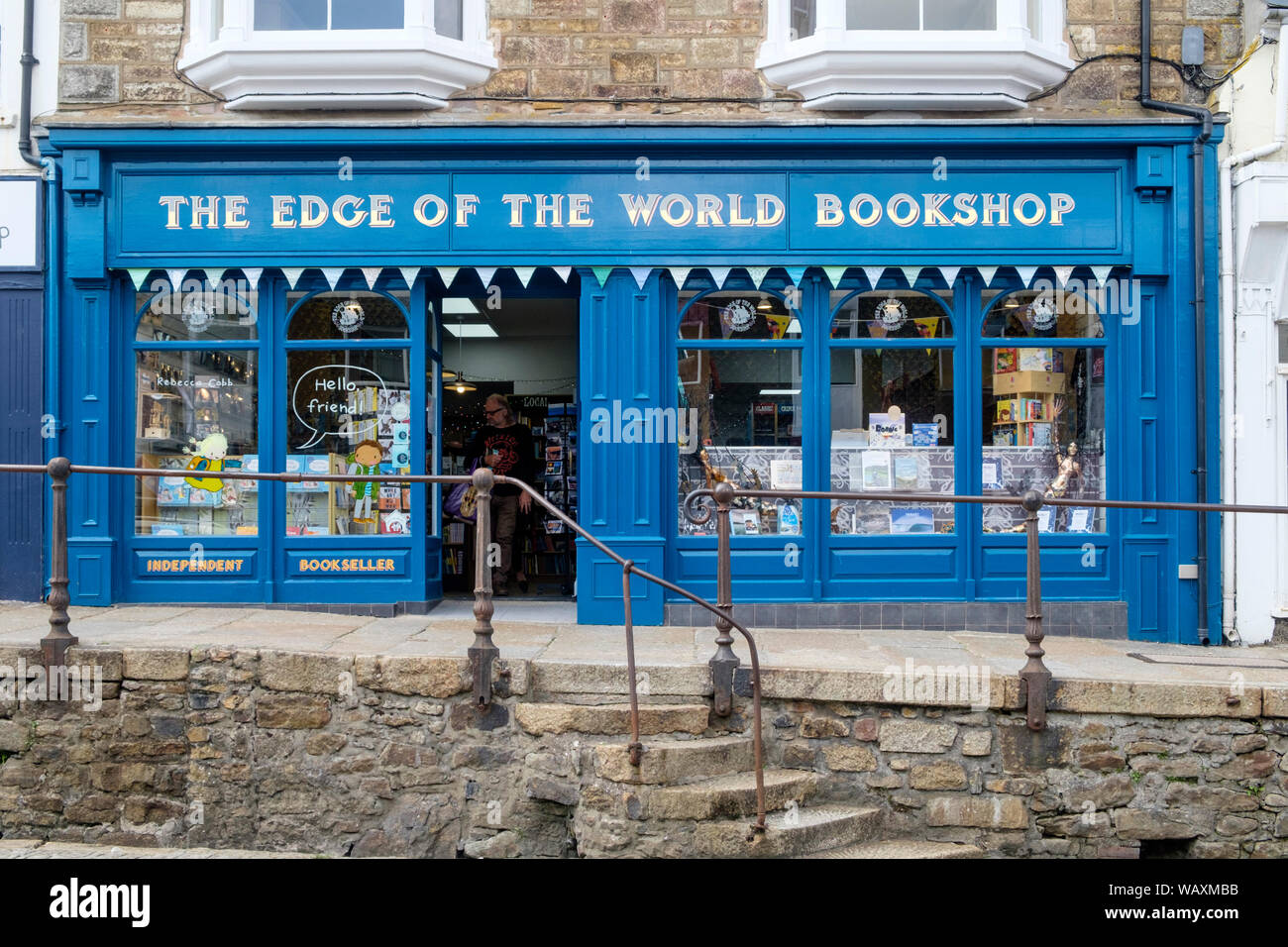 Intorno alla città cornica di Penzance. la fine della libreria mondiale. Foto Stock