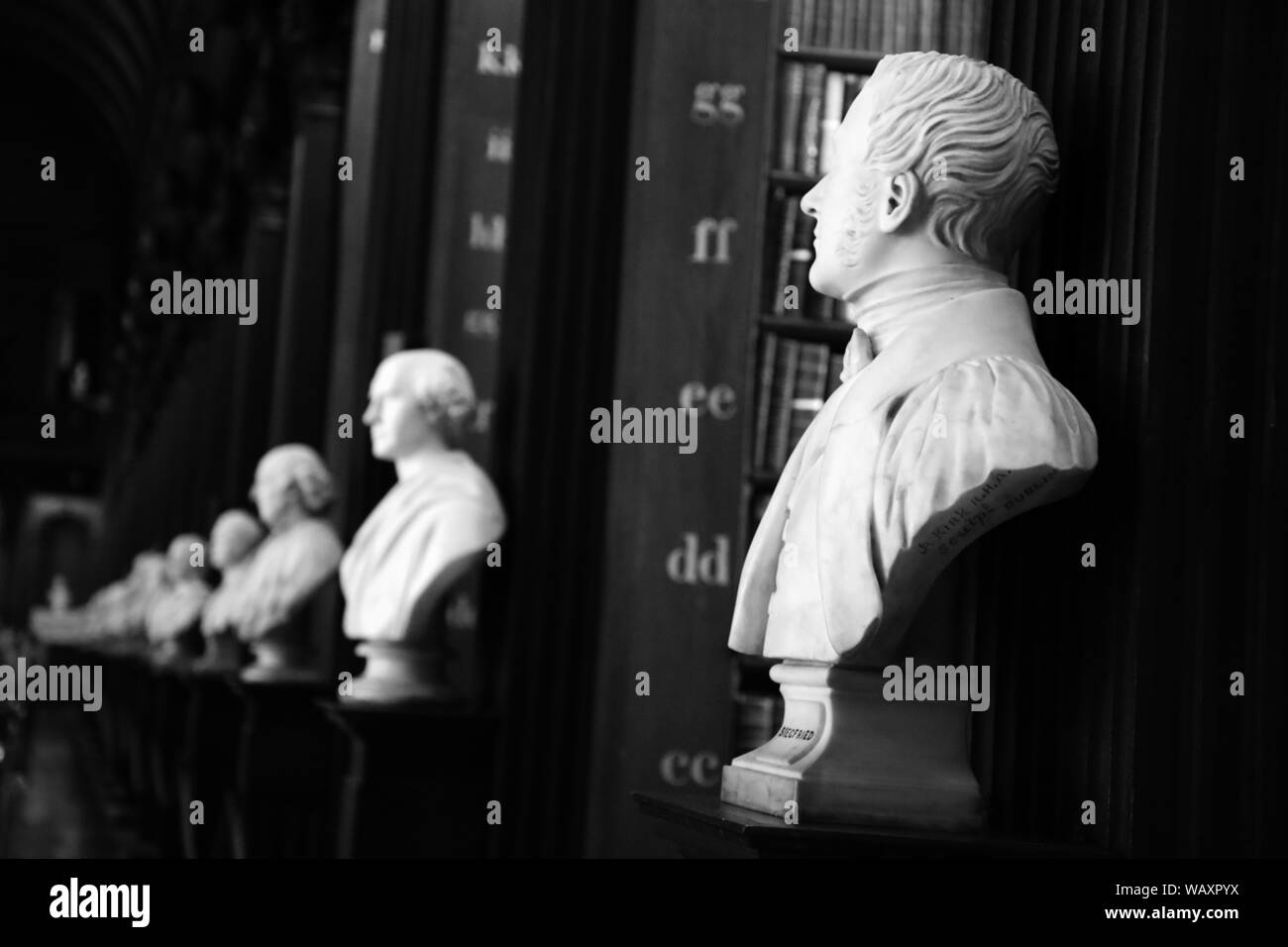 Immagine della vecchia biblioteca di Triity College di Dublino Foto Stock