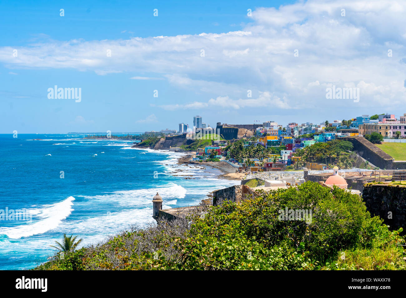 Fort San Felipe del Morro di San Juan, Puerto Rico. Foto Stock