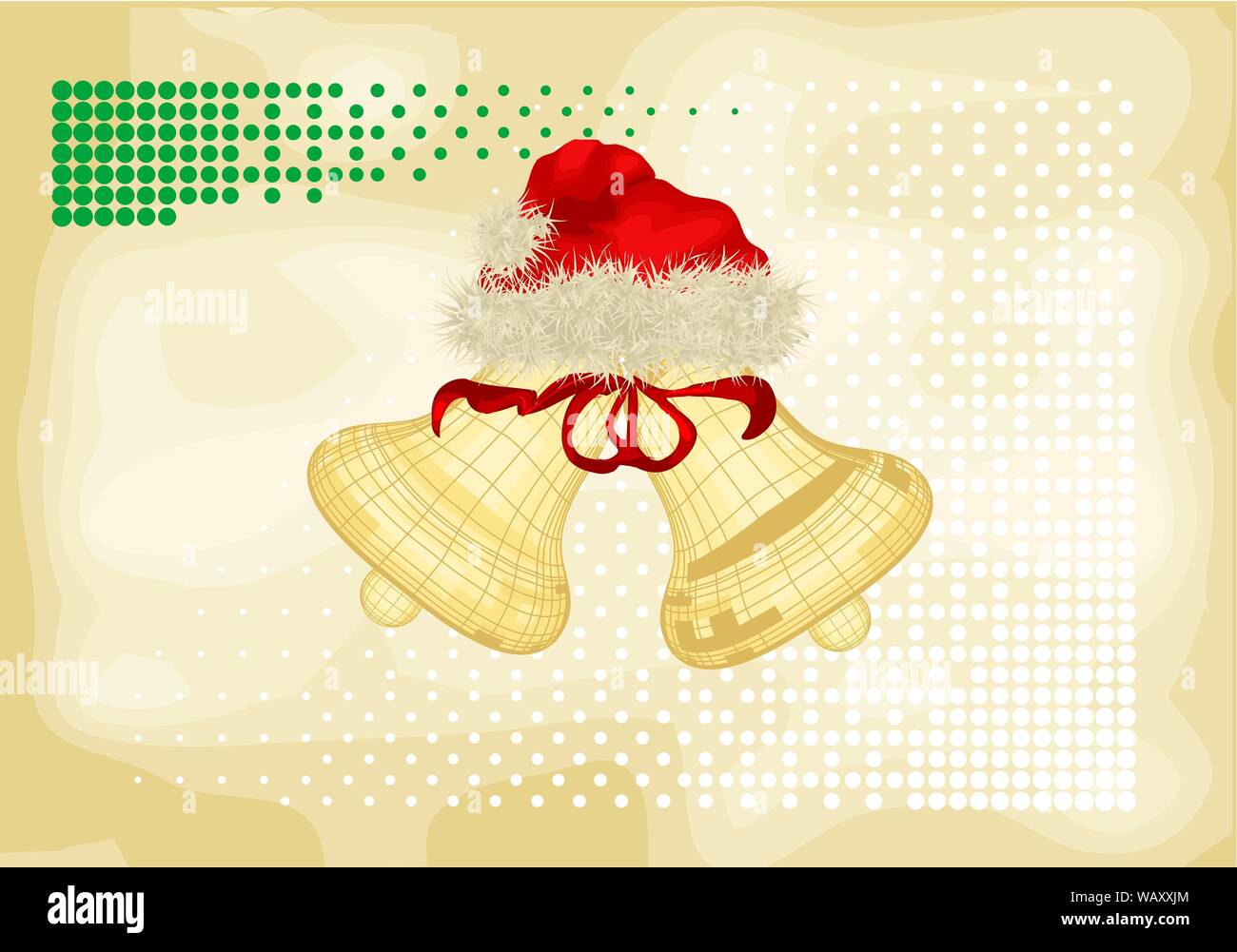 Natale sfondo retrò con campane di Natale. 10 EPS Illustrazione Vettoriale