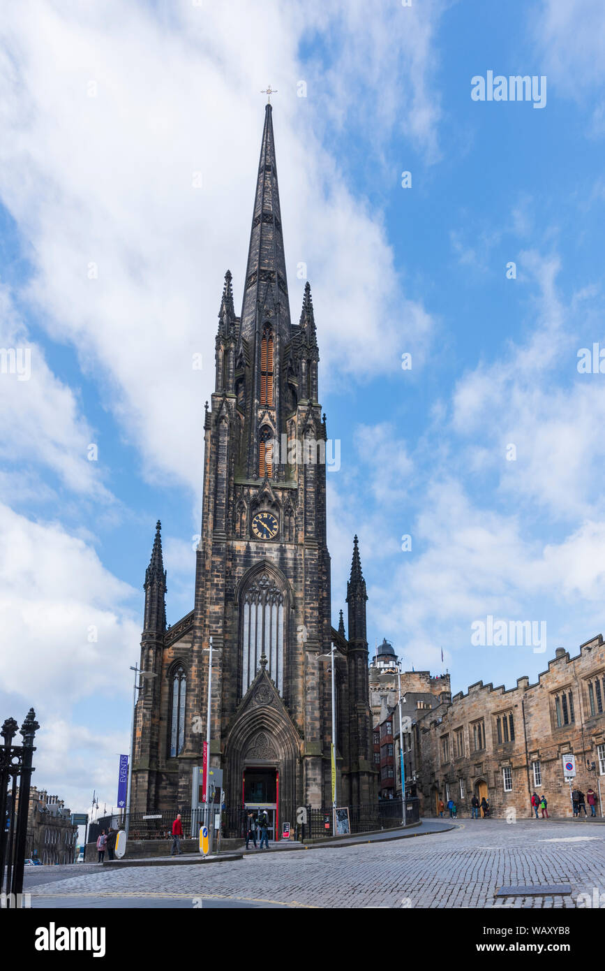 Il Tron Kirk / chiesa sul Royal Mile di Edimburgo ospita ora il mozzo un pubblico arti e centro eventi e cafe Foto Stock