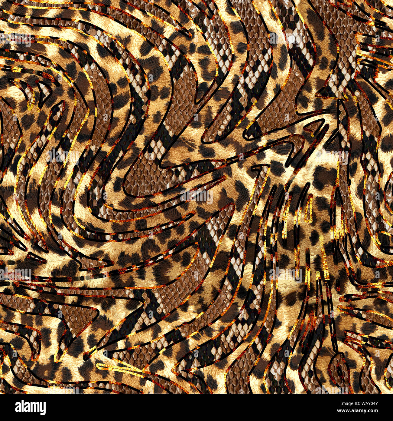 Leopard skin texture pattern senza giunture Foto Stock