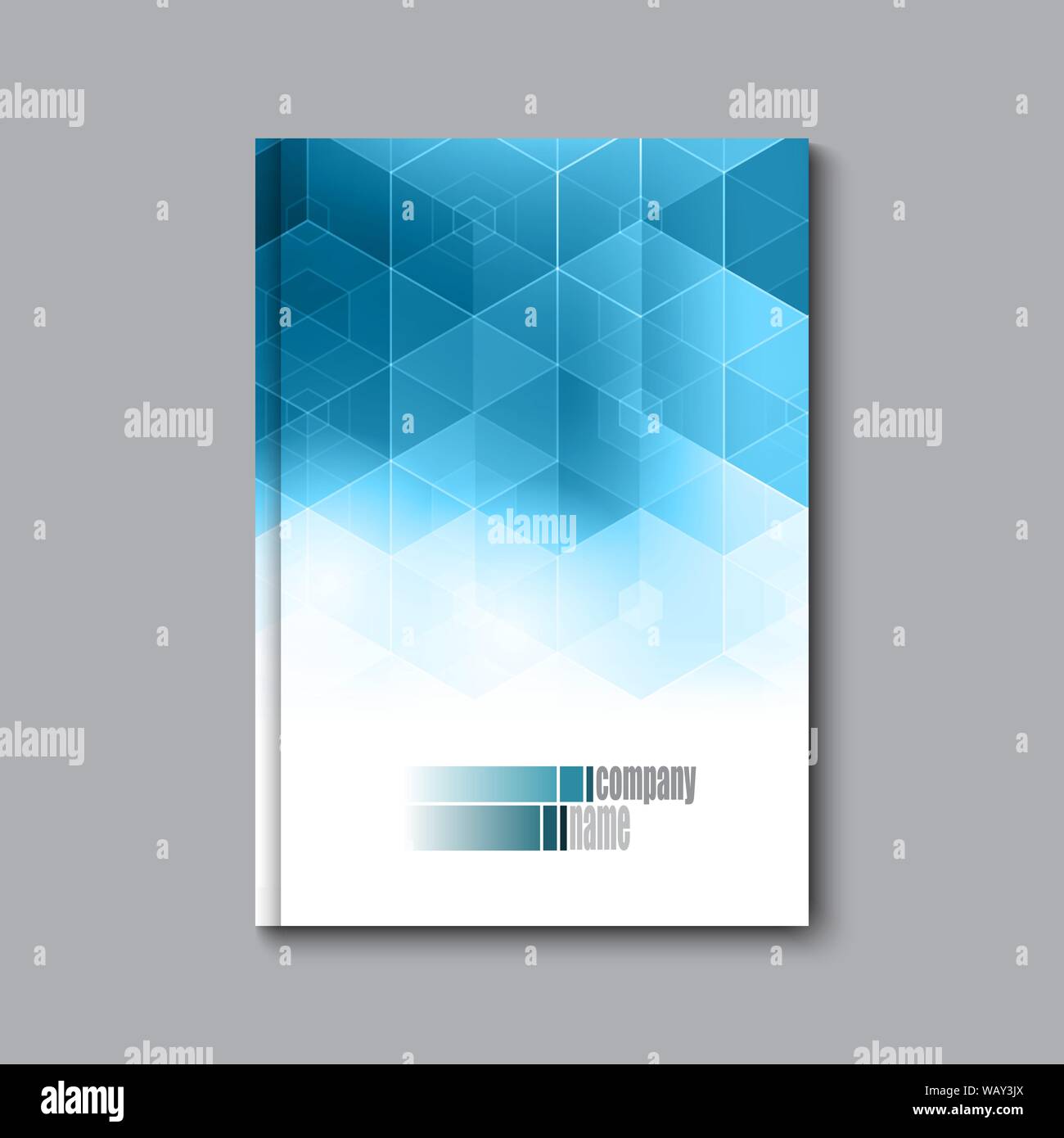 Business Design modello. Copertina libro brochure flyer layout rivista mockup esagono geometrico illustrazione vettoriale Illustrazione Vettoriale