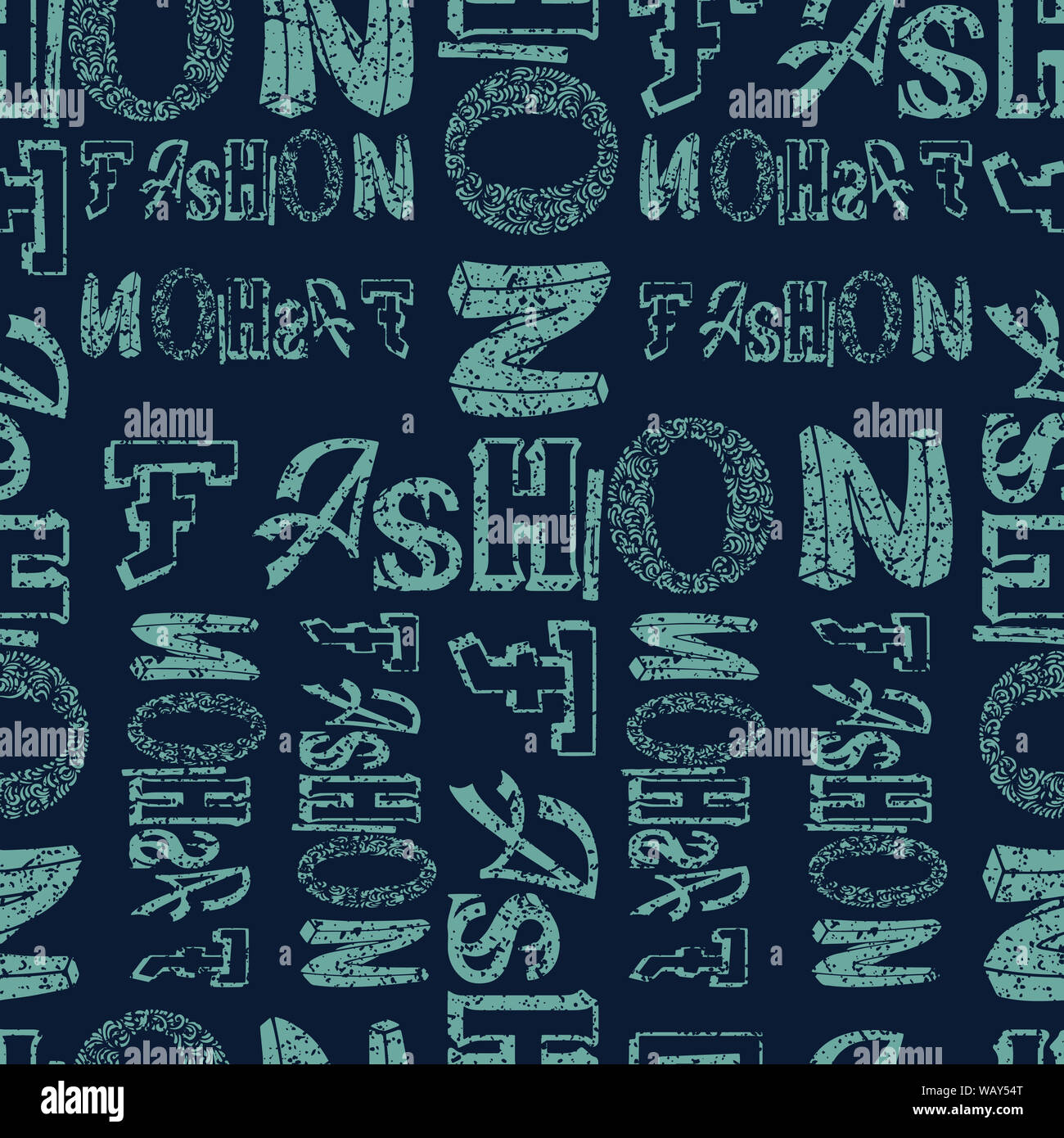 Moda testo fashion design pattern navy Foto Stock