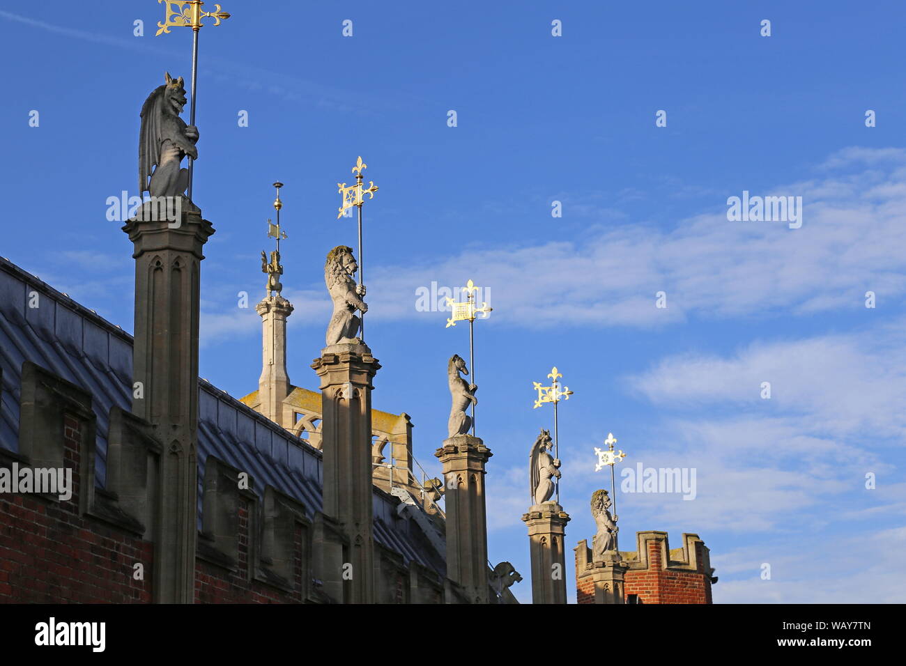 Kings bestie meteo palette sulla Great Hall, Tour panoramico, Hampton Court Palace, East Molesey Surrey, Inghilterra, Gran Bretagna, Regno Unito, Gran Bretagna, Europa Foto Stock