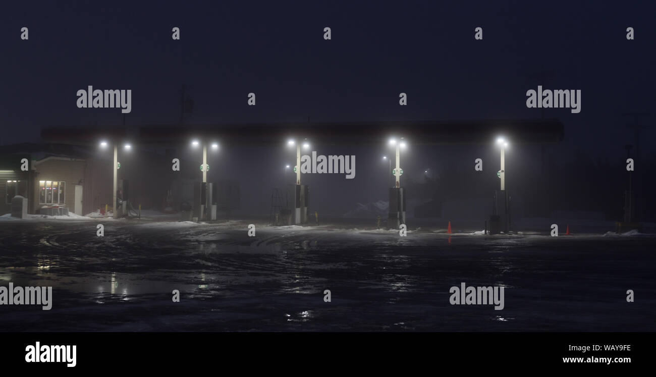 La stazione di benzina per i carrelli. Foto Stock