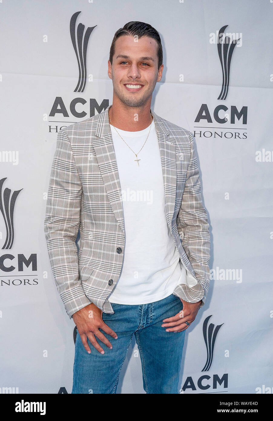 NASHVILLE, TN - agosto 21: Brendan Mcloughlin assiste il XIII annuale successi di ACM all Auditorium Ryman il 21 agosto 2019 a Nashville, nel Tennessee. Foto: De Rode/imageSPACE/MediaPunch Foto Stock