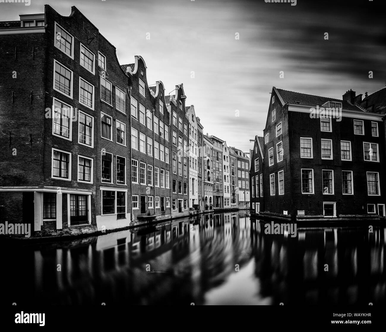 Amsterdam alba e tramonto con canali Foto Stock