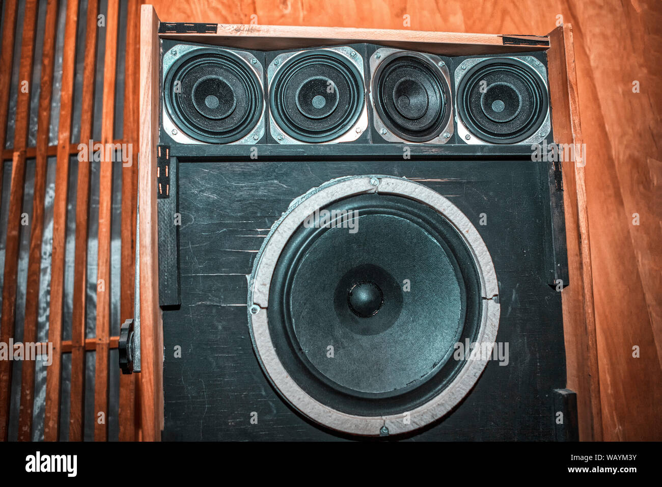 Professional retrò altoparlante audio in studio Foto Stock