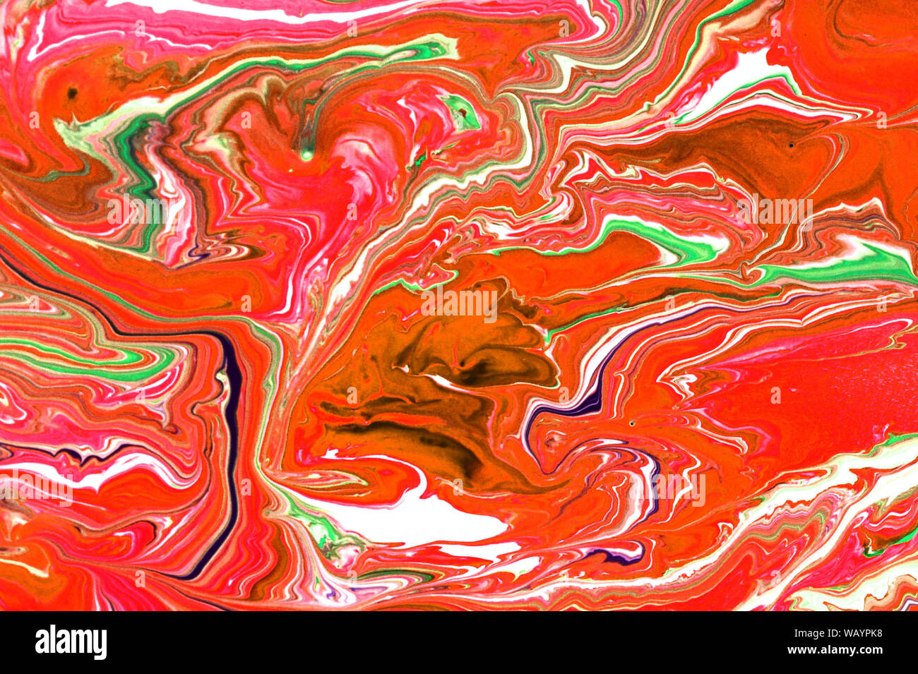 Abstract sfondo con bella fantasia modelli di inchiostro. Vernice liquida. Arte di fluido L'ornamento di marmo. Art Design per il design. Luminose colorate Foto Stock