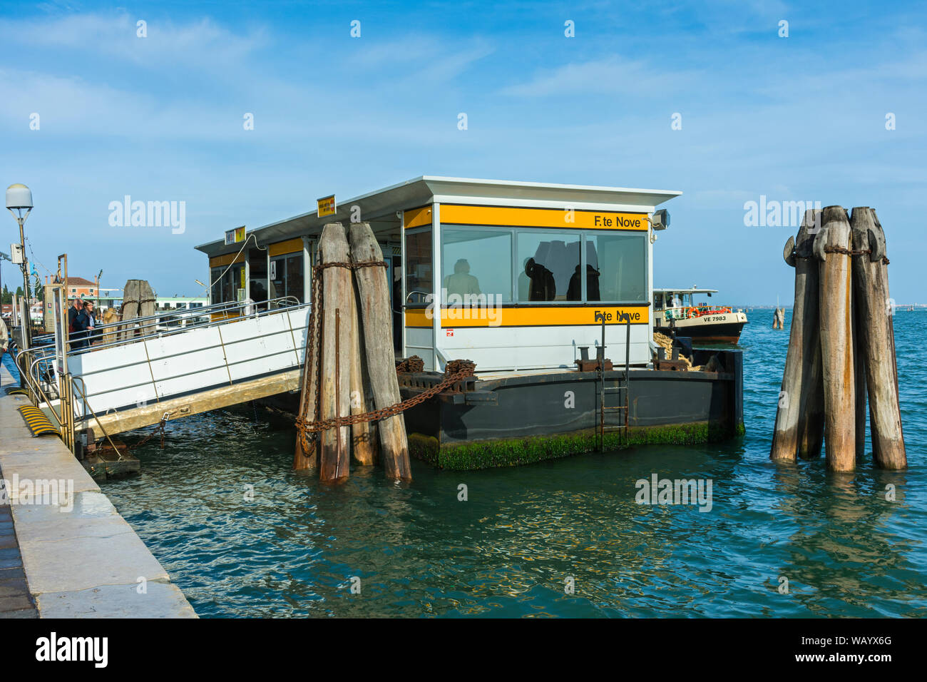 Le Fondamente Nove Vaporetto fermata 'A', Venezia, Italia Foto Stock