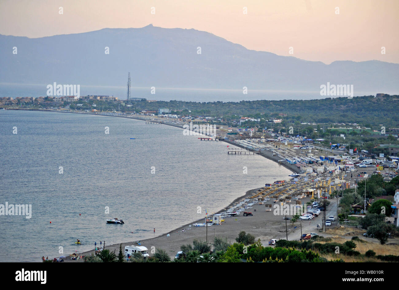 Spiagge di Assos sulla costa egea della Turchia Foto Stock