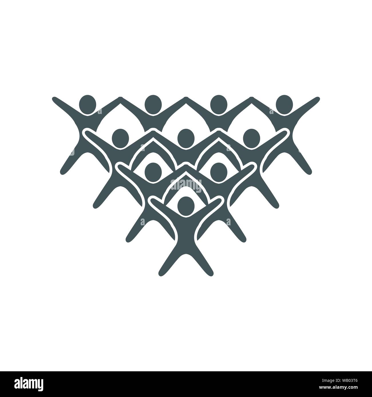 Icona di persone del gruppo di lavoro illustrazione vettoriale design Illustrazione Vettoriale