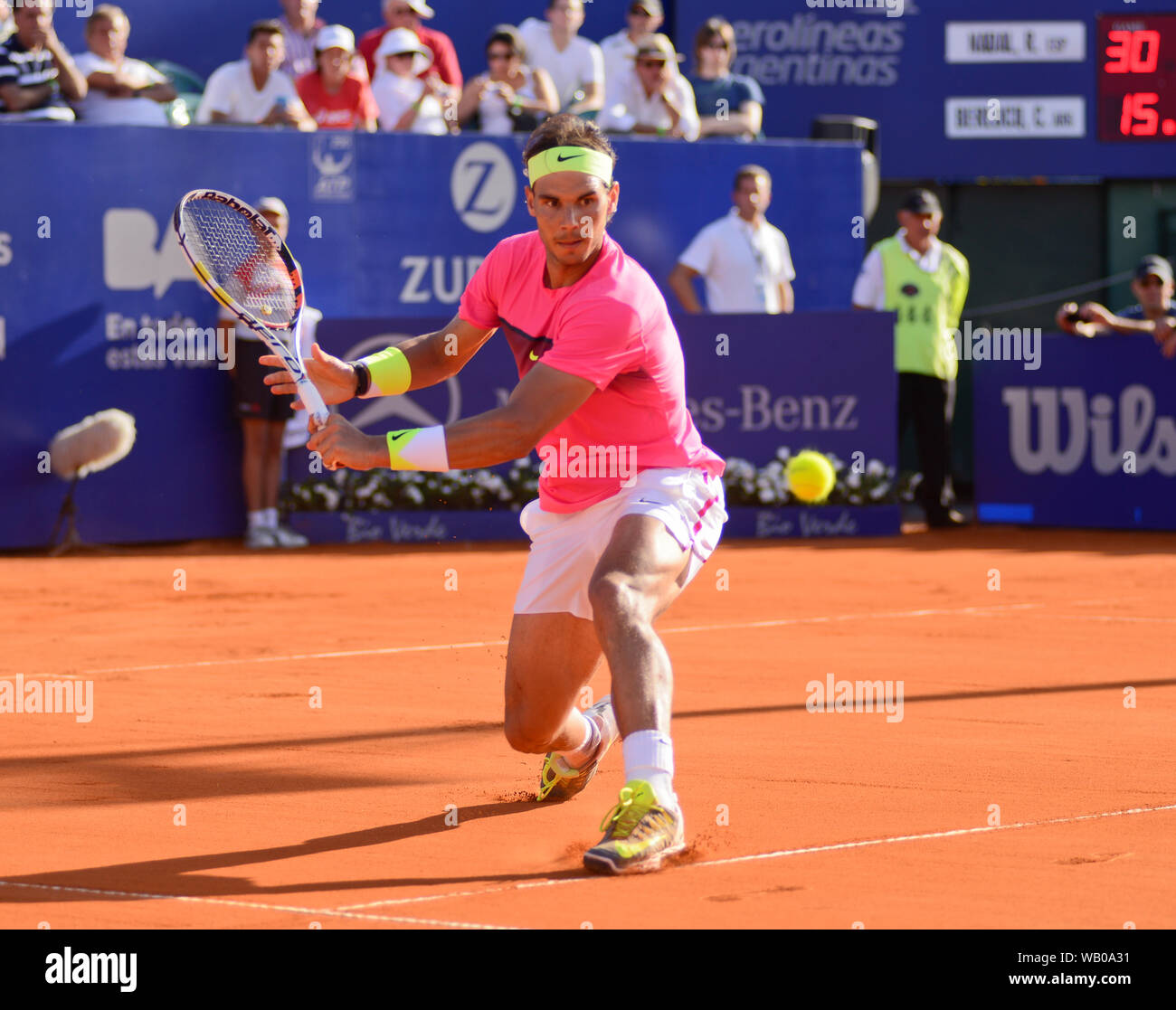 Rafael Nadal scritto shot Foto Stock