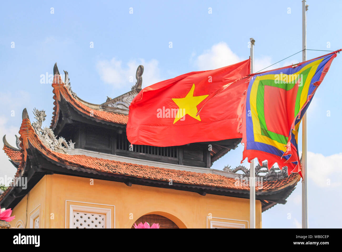 La cittadella imperiale di Thang Long che è un sito Patrimonio Mondiale dell'UNESCO in Hanoi, Vietnam Foto Stock