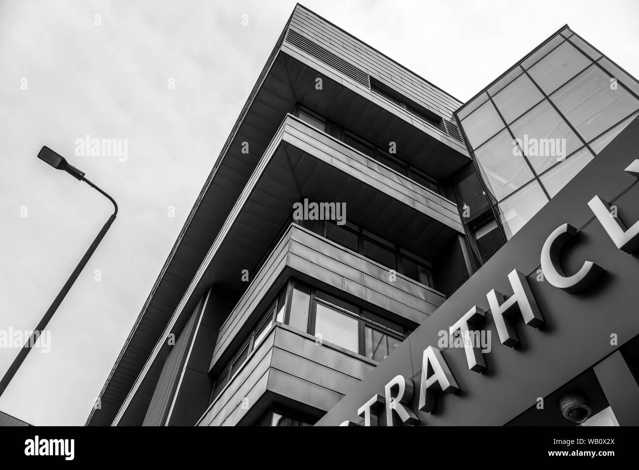 Glasgow, Scotland, Regno Unito - 22 Giugno 2019: impressionante architettura moderna Thistle Street Glasgow presso l Università di Strathclyde edifici in città ce Foto Stock