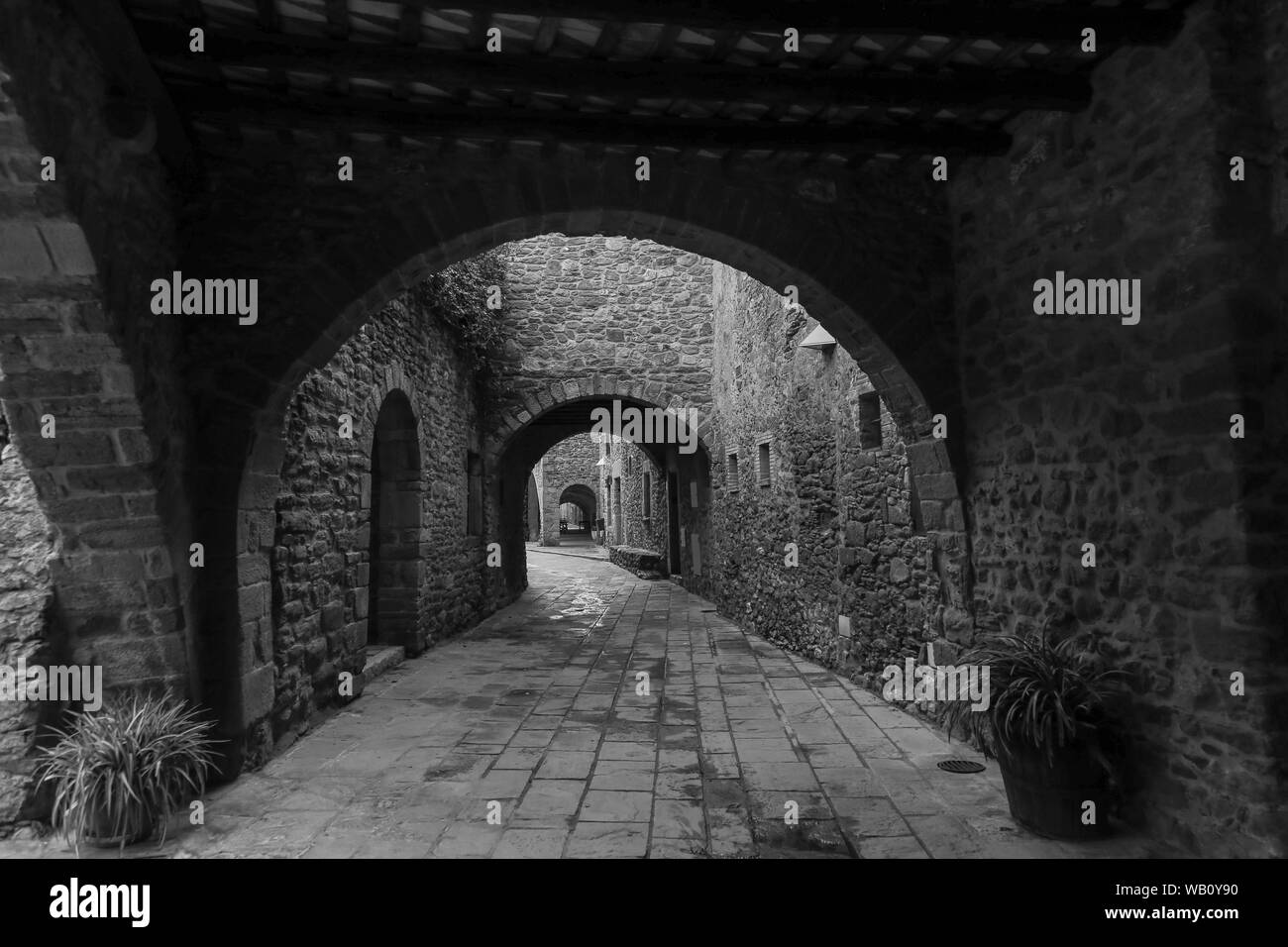 Pals, città medievale in Catalogna, Spagna Foto Stock