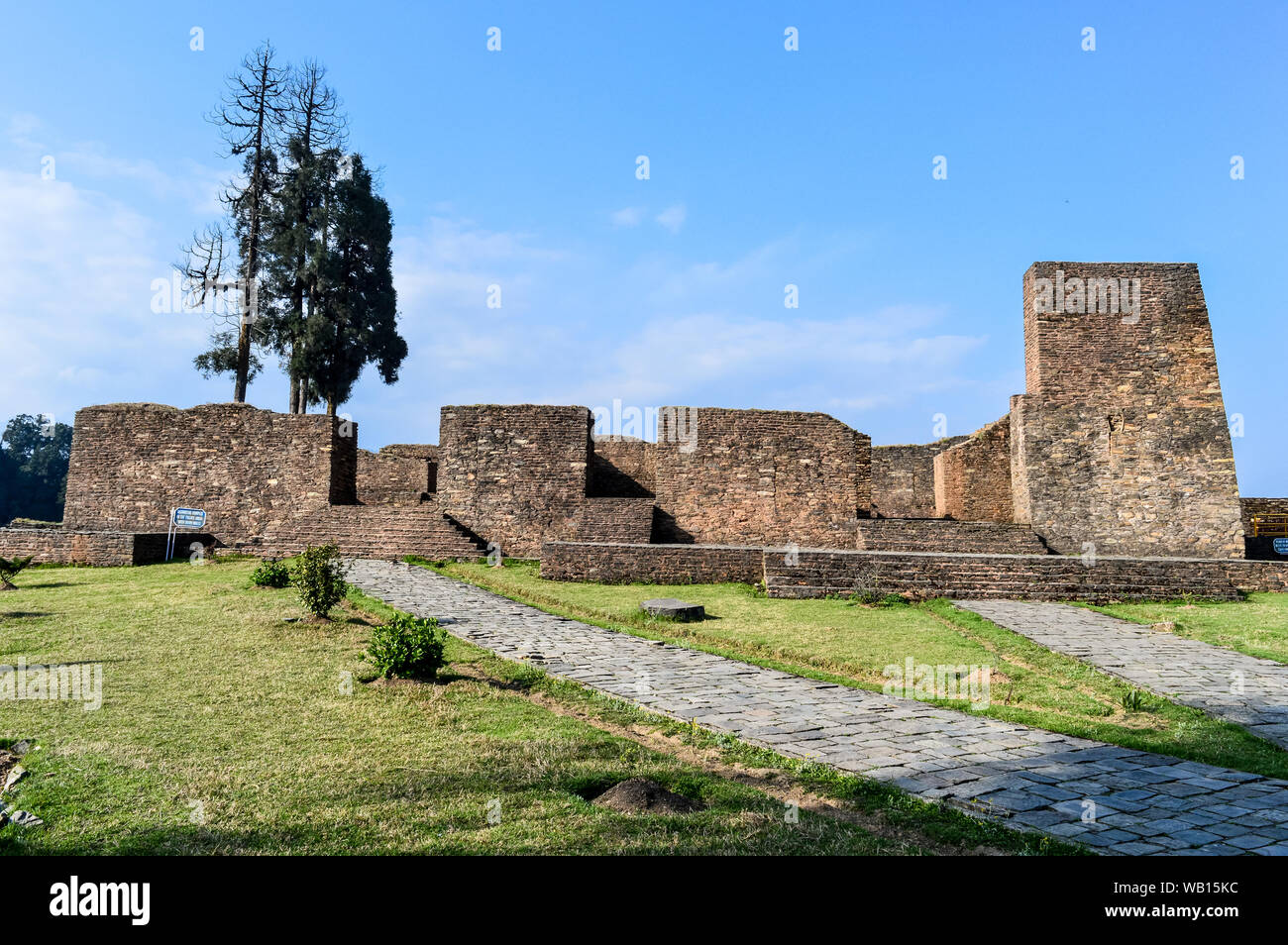 Rovine Rabdentse, Regno del Sikkim, ortografia 1 Maggio 2018 - Rabdentse rovine, distrutto la città capitale e religiosa buddista del circuito di pellegrinaggio. Dichiarata Foto Stock