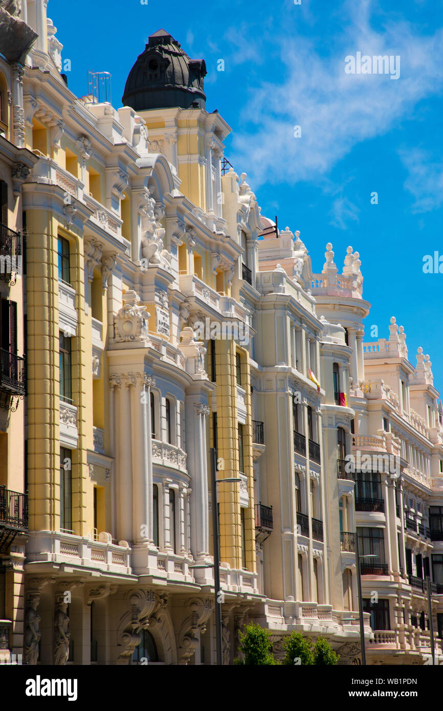 Grand Via dello Shopping, Madrid, Spagna, Sud ovest Europa Foto Stock