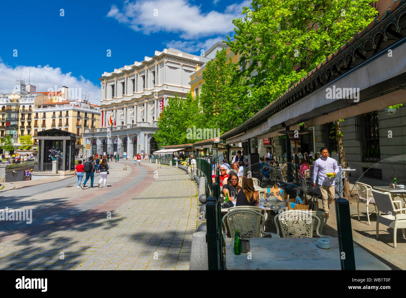 Il ristorante sulla Plaza de Oriente, Madrid, Spagna, Sud ovest Europa Foto Stock