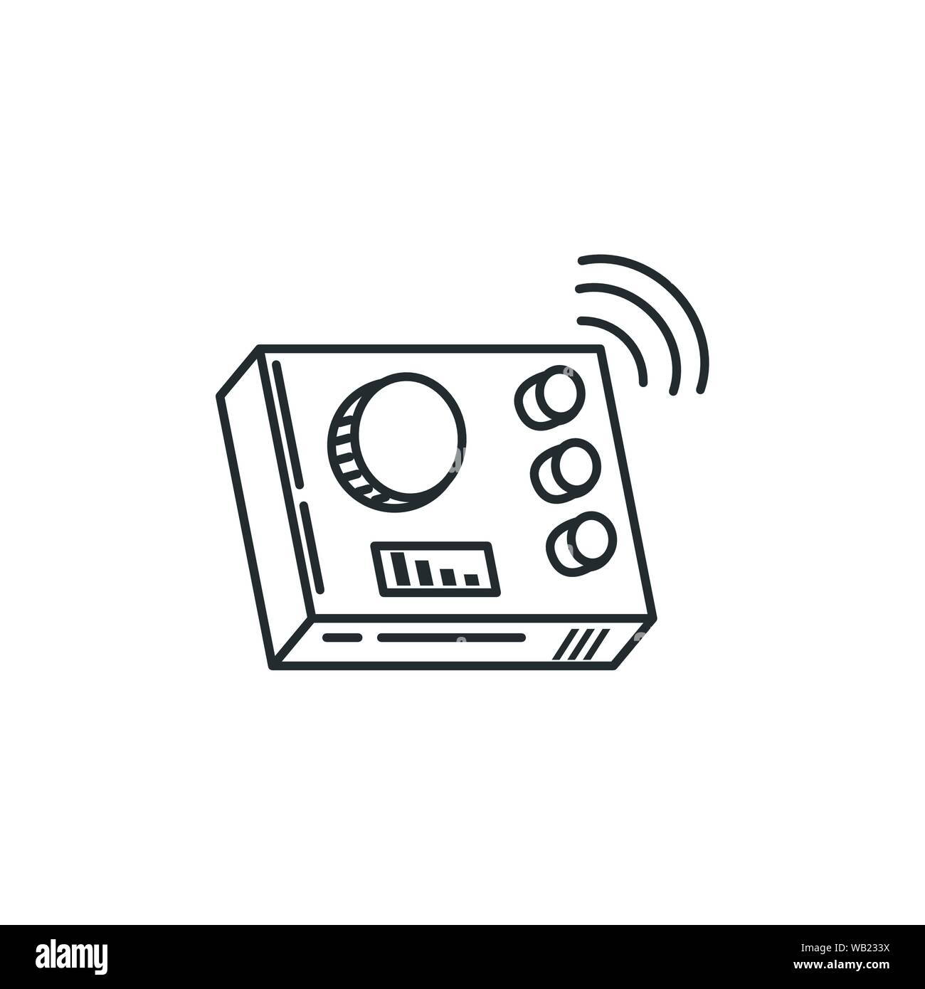 Lettore audio console dispositivo elettronico illustrazione vettoriale design Illustrazione Vettoriale