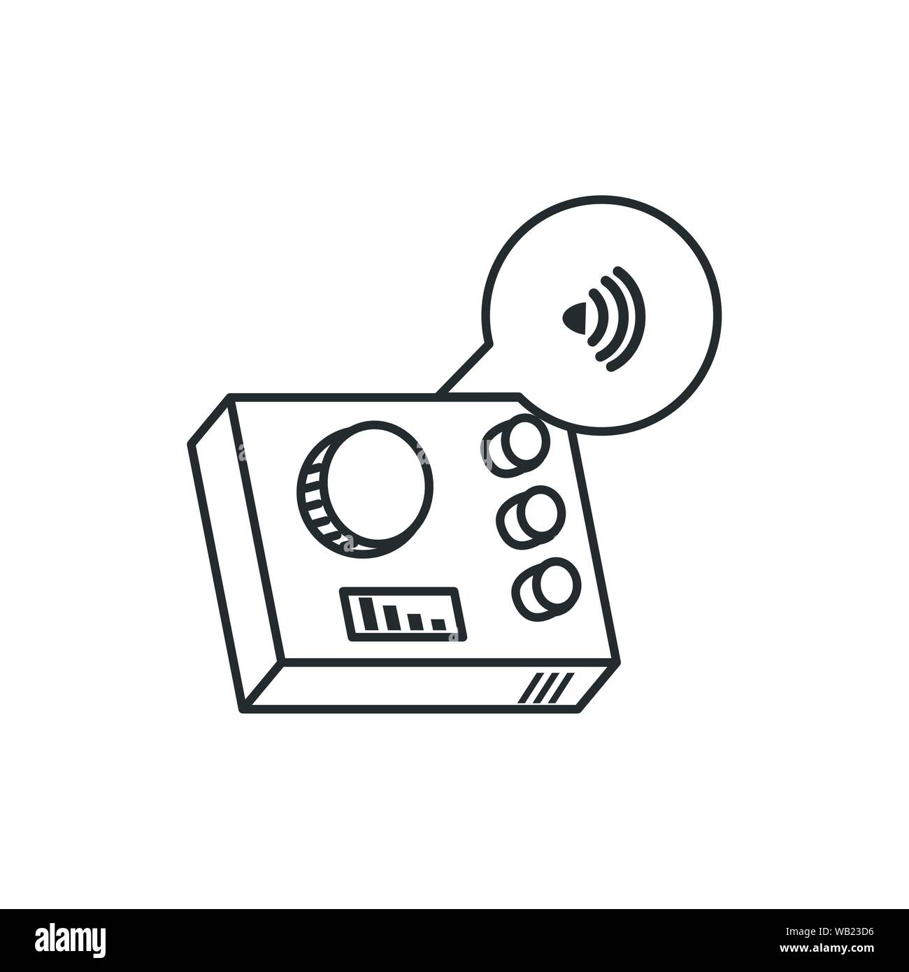 Lettore audio console dispositivo elettronico illustrazione vettoriale design Illustrazione Vettoriale