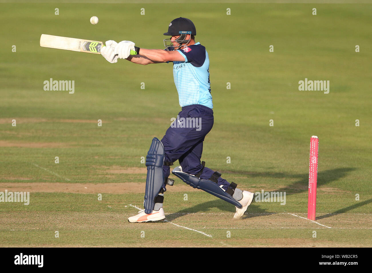 Chester Le Street, Regno Unito. Il 23 agosto 2019. Tom Kohler Cadmore dello Yorkshire batting durante la vitalità T20 Blast match tra Durham County Cricket Club e Yorkshire County Cricket Club a Emirates Riverside, Chester le street, venerdì 23 agosto 2019. (Credit: Mark Fletcher | MI News) Credito: MI News & Sport /Alamy Live News Foto Stock